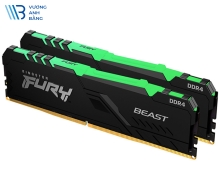 RAM desktop KINGSTON Fury Beast RGB 16GB (2 x 8GB) DDR4 3200MHz (KF432C16BBAK2/16)